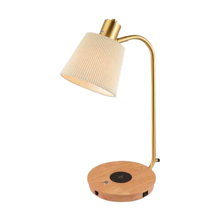 Factory Wholesale Woods Lamp LED Table Lamp Touch Switch Dimming Fast Wireless Charger 2 USB Charging Port Led Desk Lamp