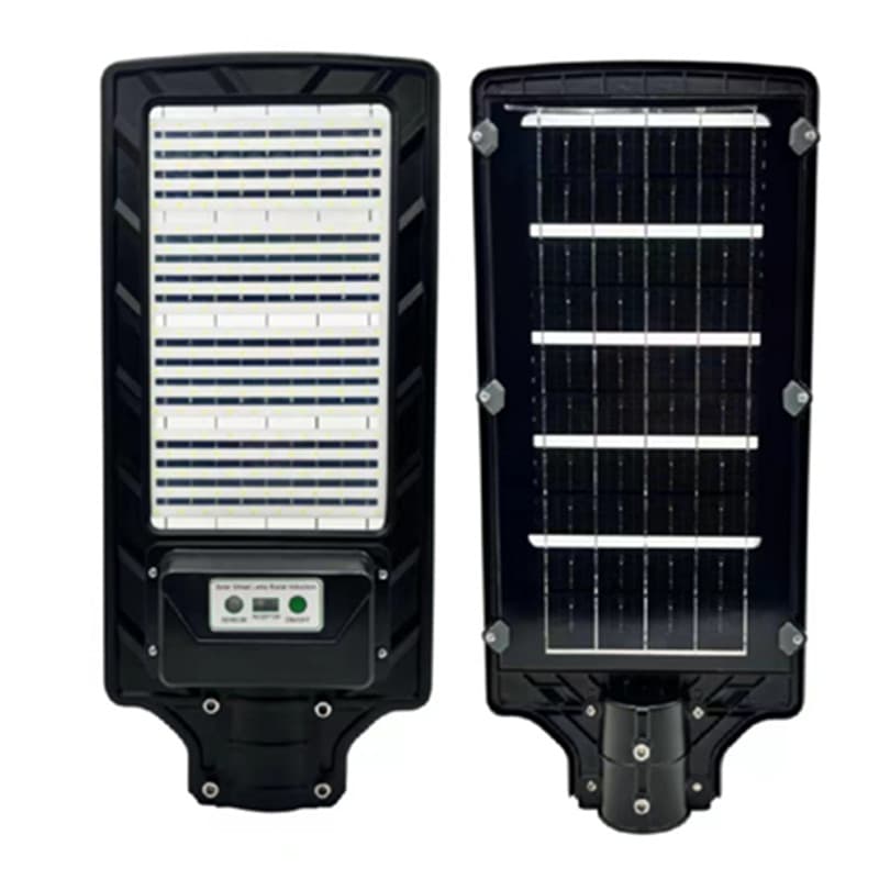 New Ultra-Thin 2 Side Solar Panel  Integerted Hybrid Solar Led Street Light Manufacturers Human Body Induction Outdoor Lighting