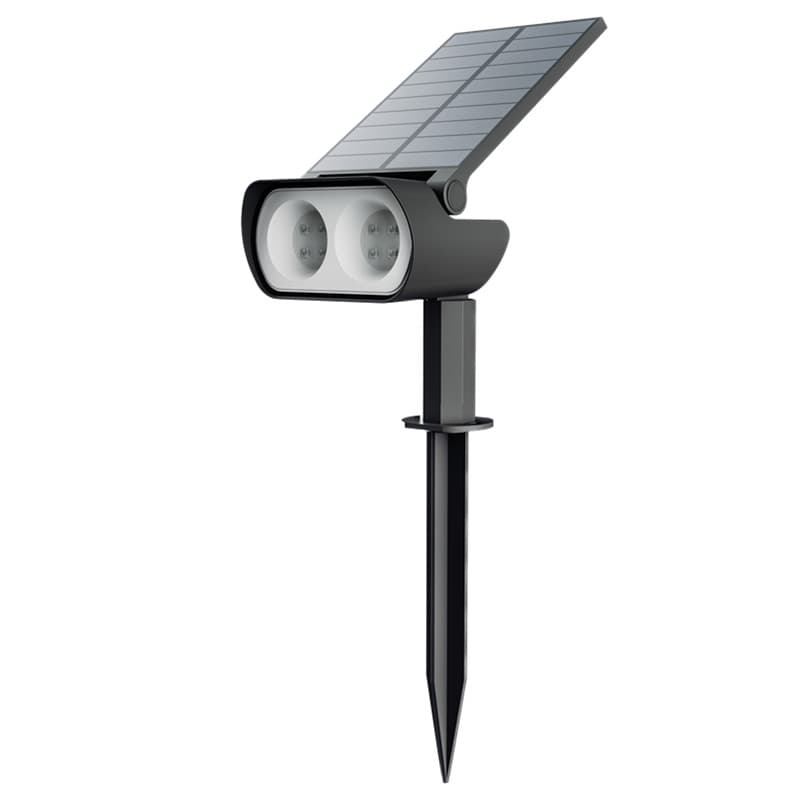 LED Solar Garden Lamp  RGB 5050 Light Plastic Light 3W 200LM Floor Install 18650 Battery
