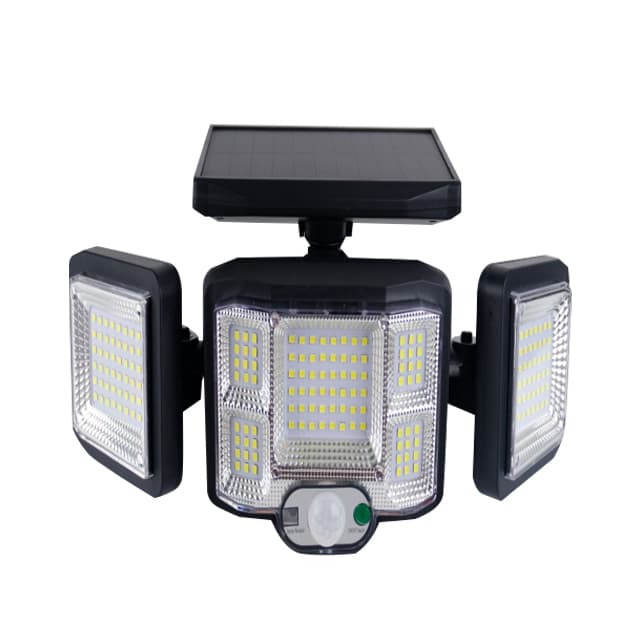 Outdoor IP65 Waterproof Garden Light Three-Head Foldable LED Solar Lamp Motion Sensor Adjustable Angle Solar Panel for Roads