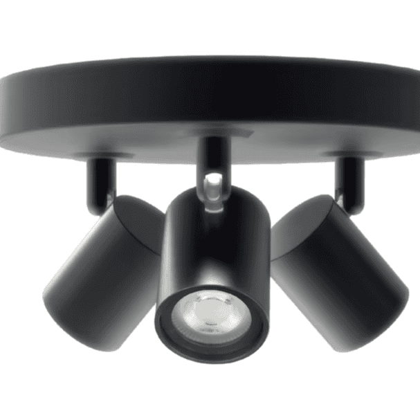 Three Head LED Spotlight 15w 220-240V 4000K Class II SMD2835 IP20 Plastic 3 Years Warranty Round Base Ceiling Lamp