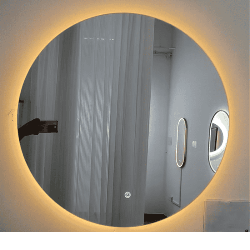 Modern Nordic Round Square Indoor Mirror Lamp Home Bedroom Restaurant Kitchen Corridor White LED