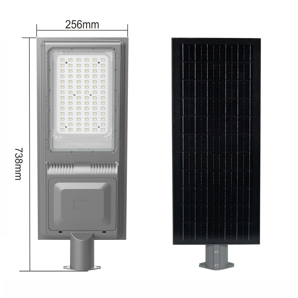 Solar Street Light 1500-1600lm 6000-6500K IP65 LFP 3.2V 15000MAH Outdoor Light