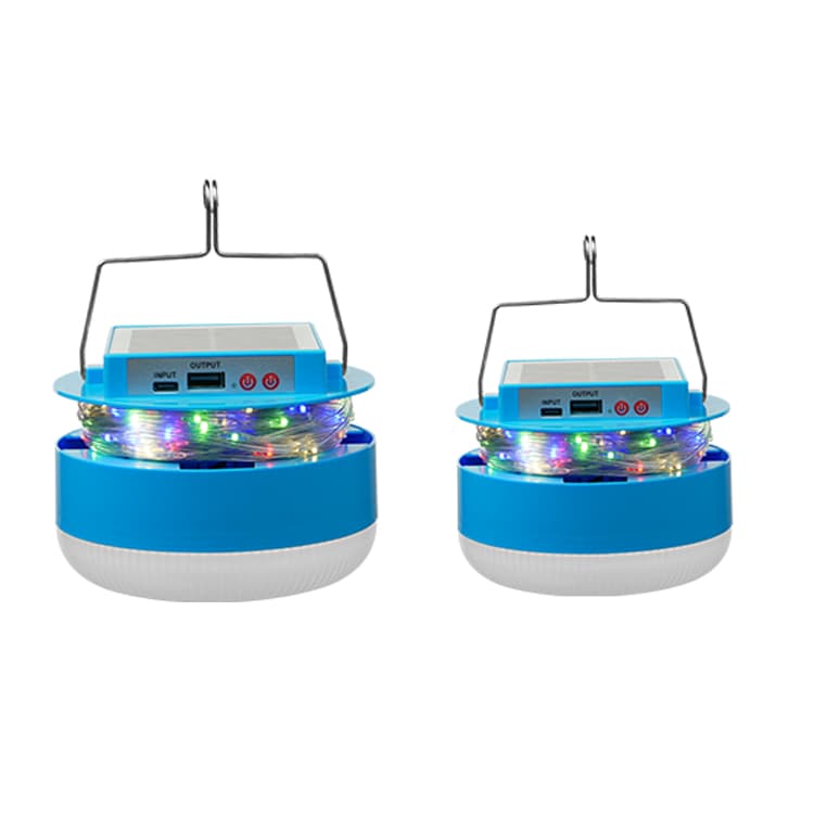 Everstar Rechargeable USB LED Solar Mini Portable Tent Light Strip Camping Lantern Hanging Flashlight for Outdoor Use