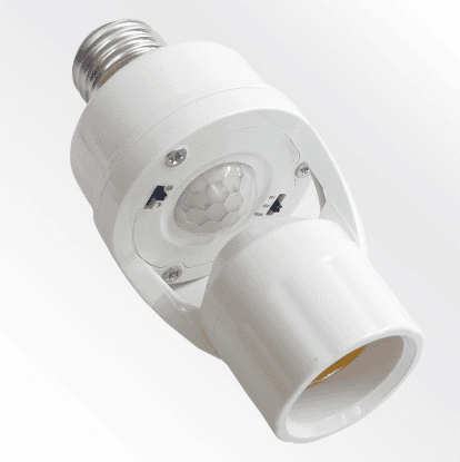 E27 Smart Motion Sensor Light Bulb Socket with Adapter Control Garage Storage Lamp Holder & Base