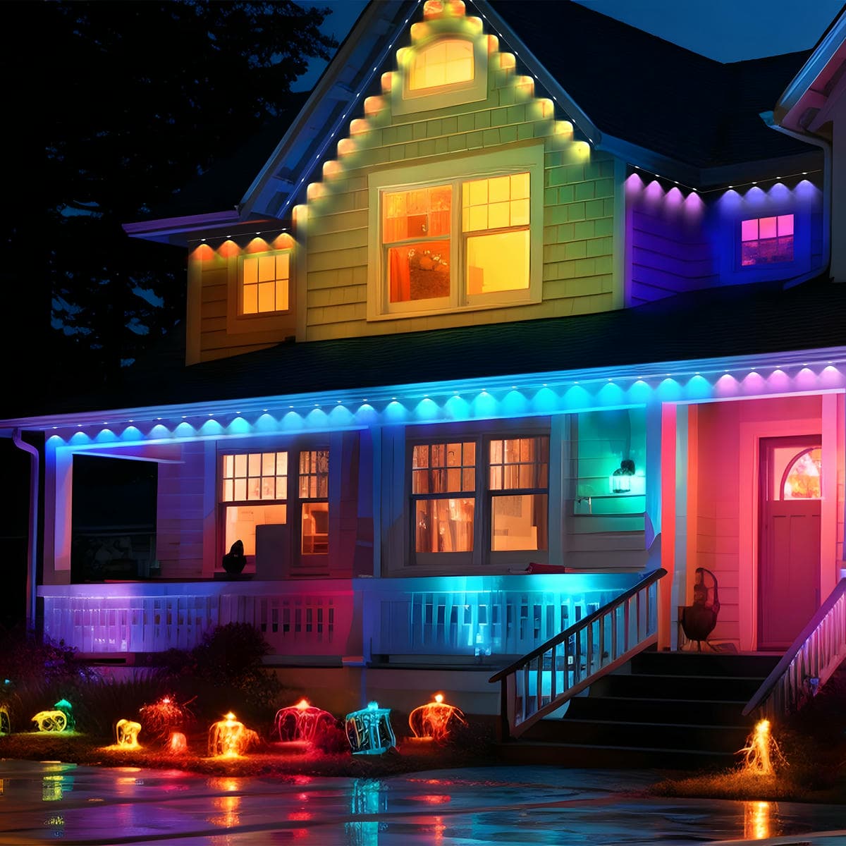 Wholesale IP67 Outdoor Eaves Wall Light LED Decorative Light with Intelligent Control and DC Power Supply