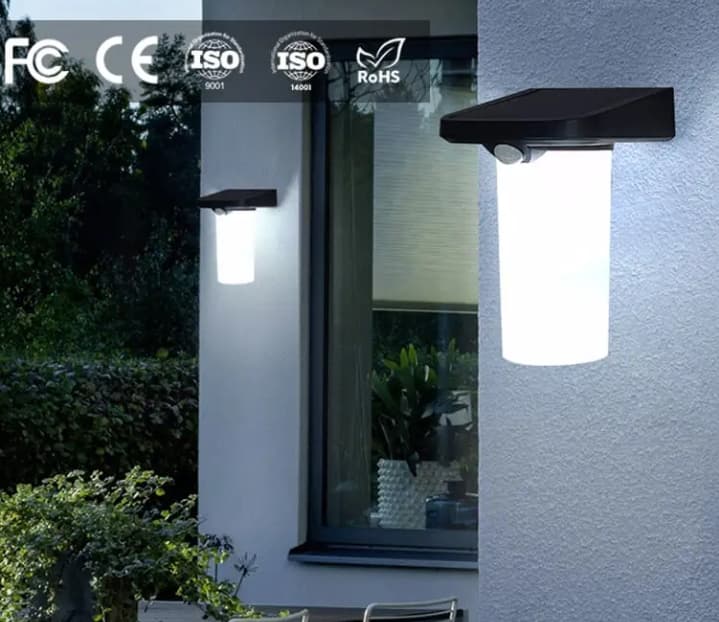 Hot Sale Solar LED Wall Light Modern Outdoor Wall Mounted Solar Garden Wall Lantern With Motion Sensor