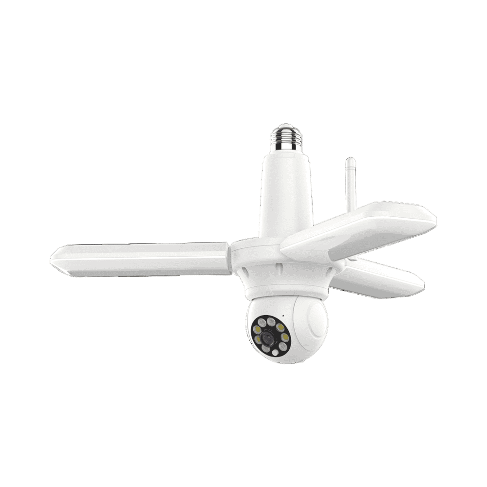TUYA Monitoring AC110-240V/E27/E26 Lamp Cap with 3000lm Triple Leaf Lamp Video Camera Lights
