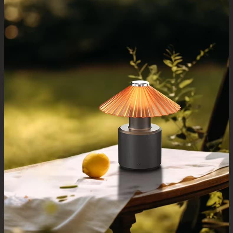 Everstar New USB Rechargeable LED Nightlight Modern Plastic Dome Shade Bedside Decorative Lamp Dimmable for Bedroom Outdoor Use