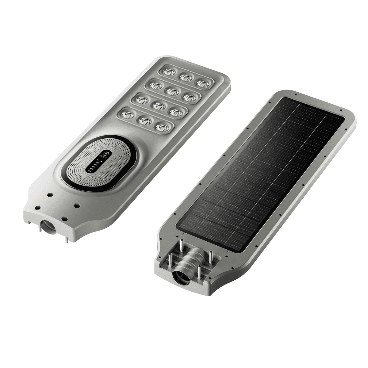 Wholesale Led Solar Street Light With Music Player Loudspeaker 3 Eyes or 4 Eyes  300w 400w