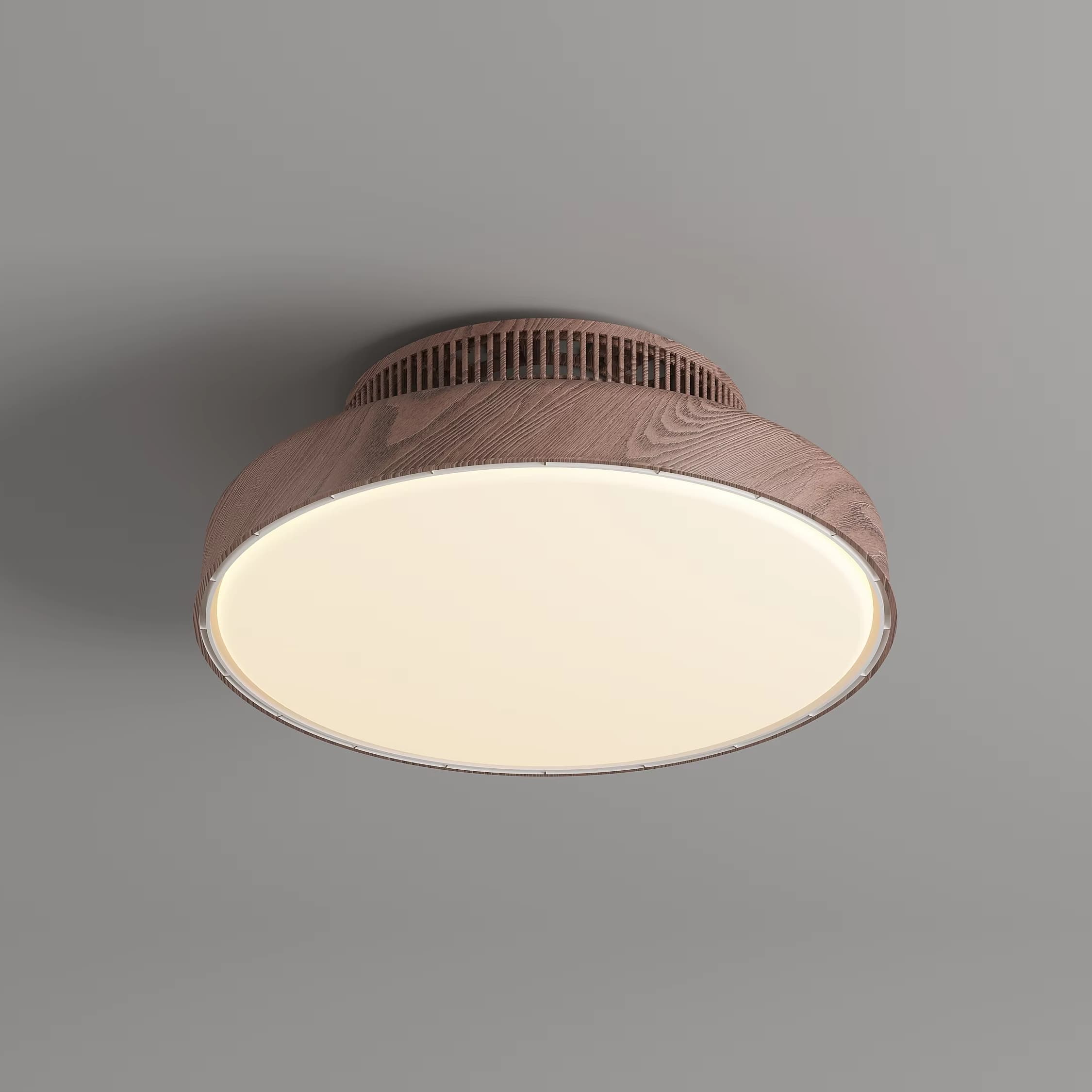 New Wooden Texture Fan Light Turbine Bladeless RA97 3CCT Stepless Dimming