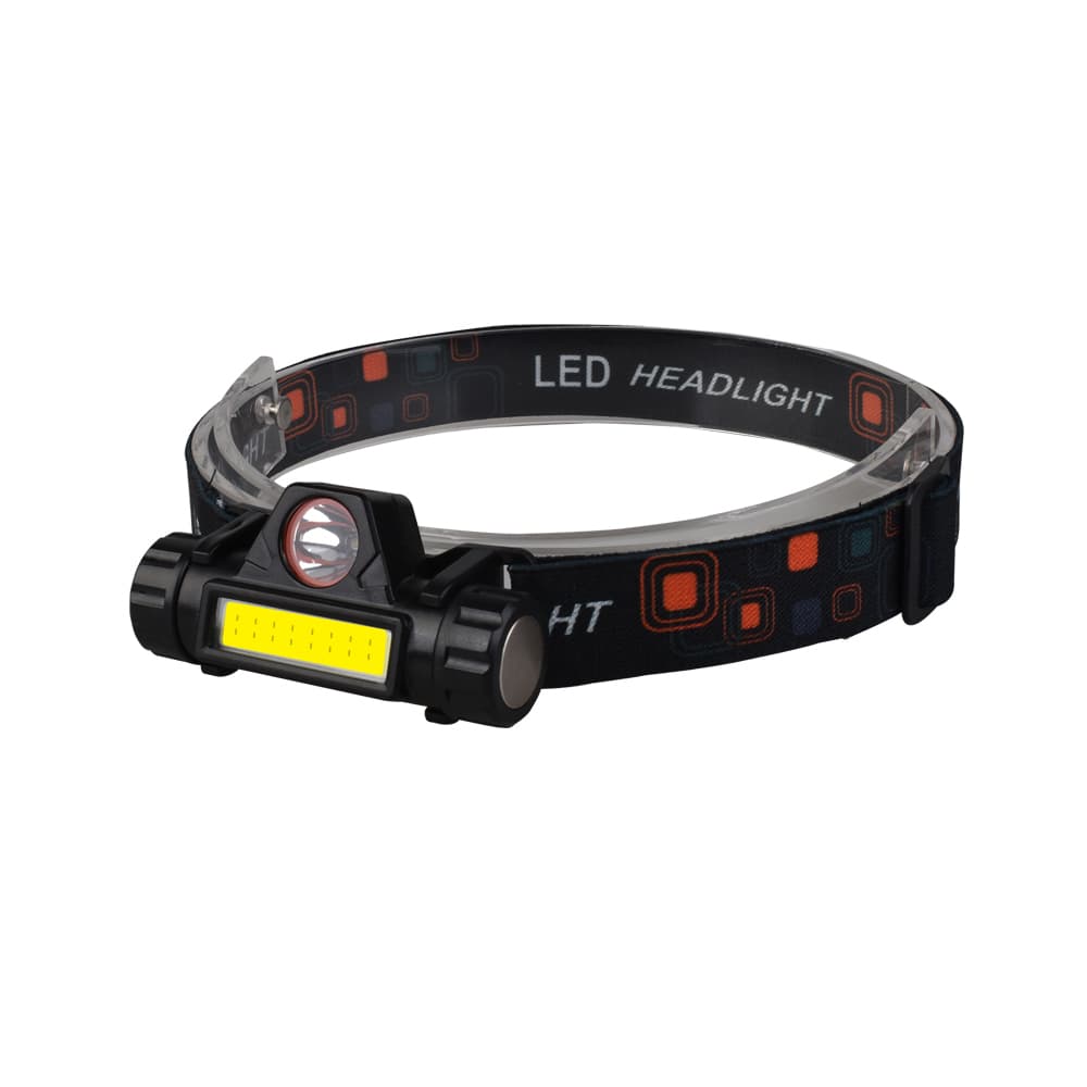 Super Bright COB Waterproof High-Powered Lithium Metal LED Headlamp Adjustable Beam IP54 Rated 50-99M Range Portable Camping