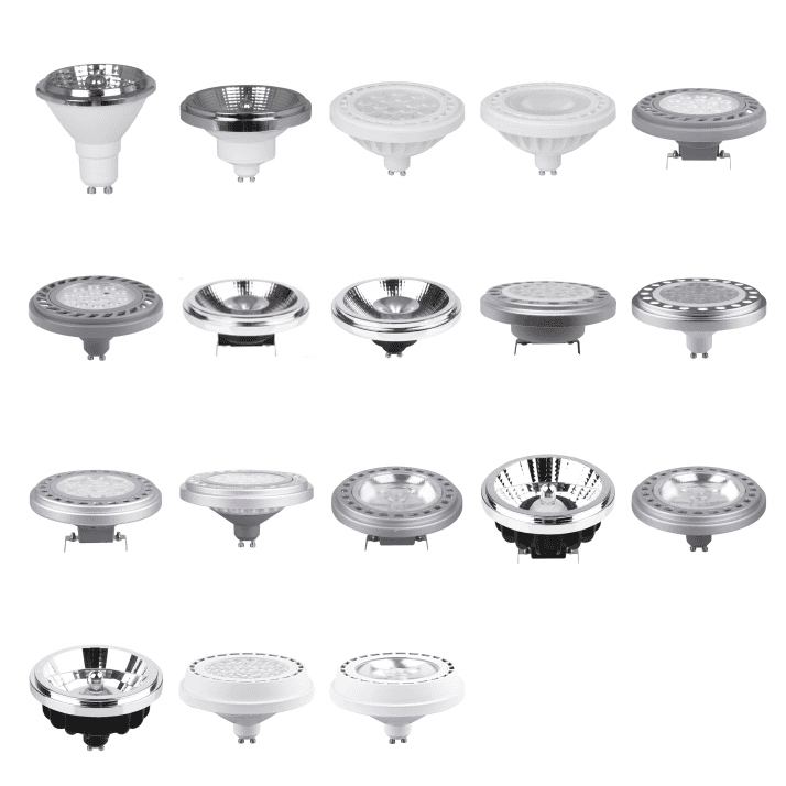 7-28W AC175-265V Aluminum AR111 LED Bulb GU10 G53 CE RoHS Certification SMD COB Dimming AC/DC12V Residential Ra80 65lm/W 2-Year