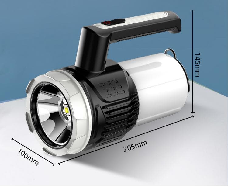 Everstar High Bright Waterproof Rechargeable LED Flash Light Outdoor Camping Multi-functional Hand Lamp Stepless Dimming Hook