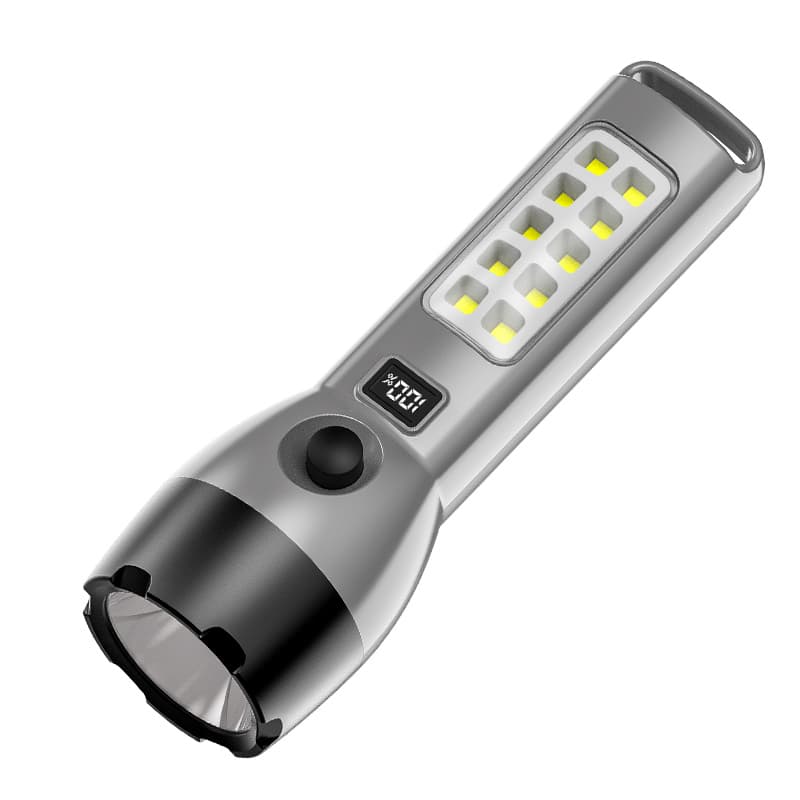 2025 Super Bright Solar LED Flashlight Portable Handheld Long Endurance Charging Strong Outdoor Lighting ABS Body