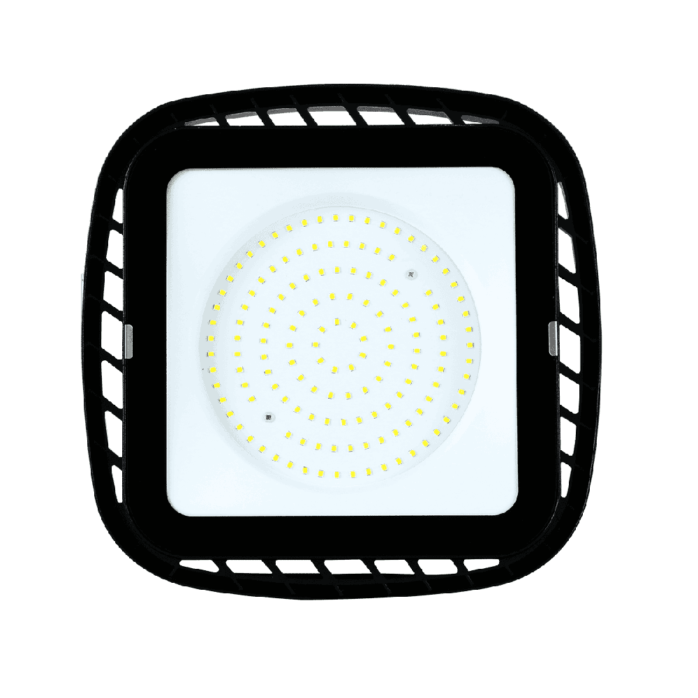 Square Shape LED High Bay Light 100W 150W 200W 100LM/W IP65 Waterproof SMD High Bright Aluminum Garage Warehouse 2-Year