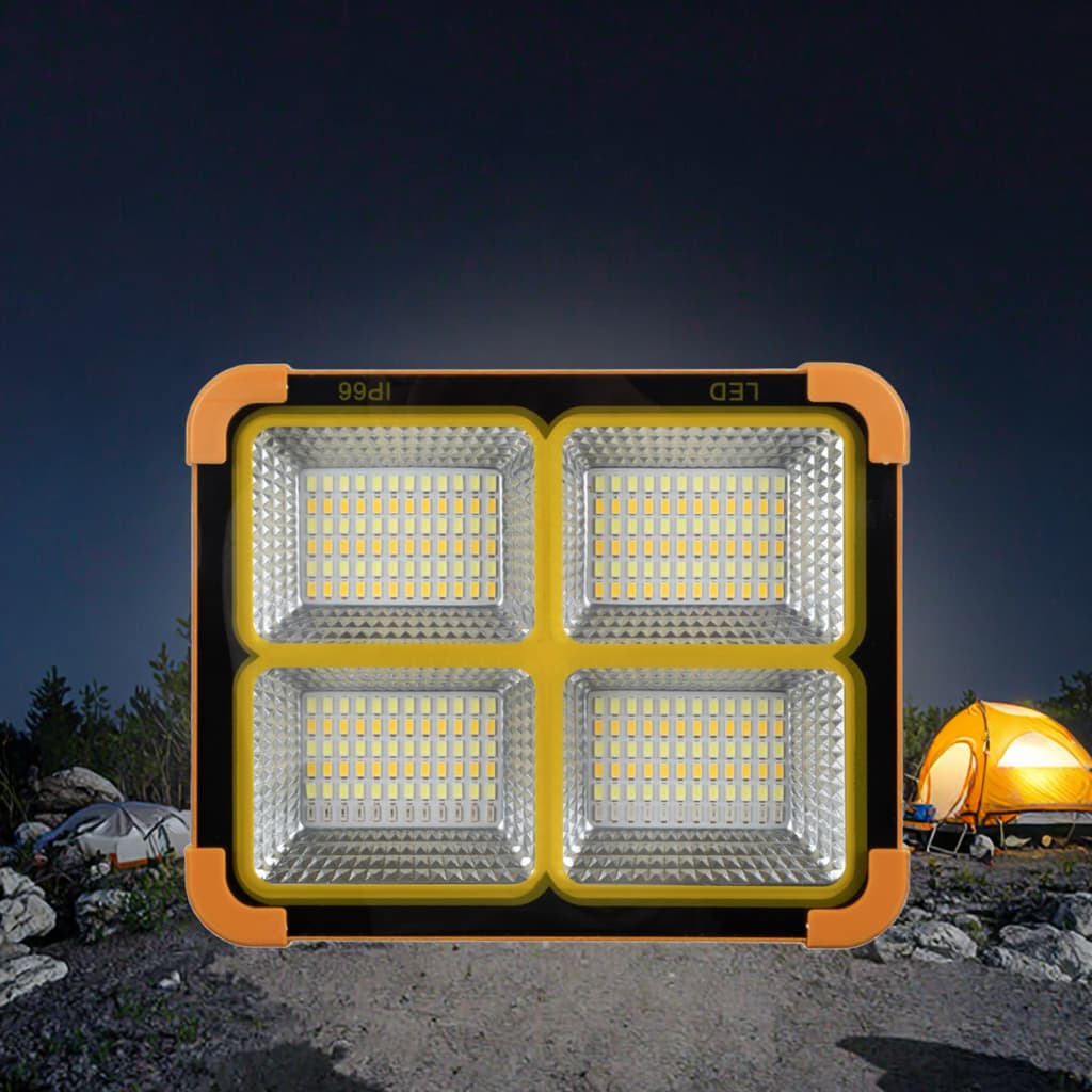 Everstar New Solar Work Lamp Waterproof Solar LED Floodlight USB Rechargeable Portable Outdoor Garden Camping Emergency Lamp