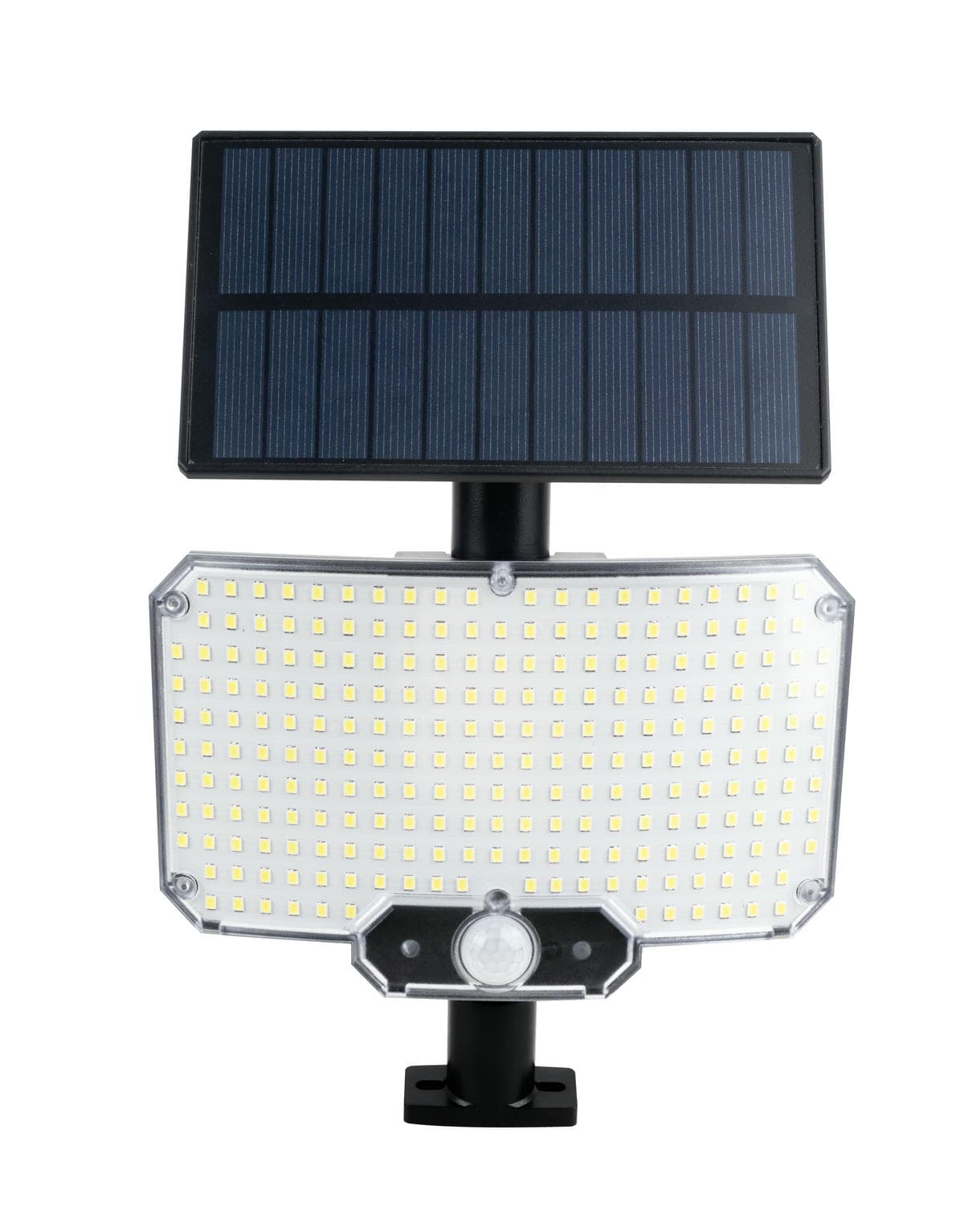 LED Solar Square Wall Lamp IP44 Remote Control PIR Sensor Garden Garage Pathway Use Dimmable 3 Light Modes Cold Polycarbonate