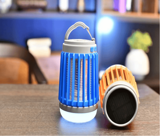 Everstar Portable Solar Camping Lantern ABS Material LED Light Source Indoor Outdoor Flashlight Mosquito Killer Lamp With Hook