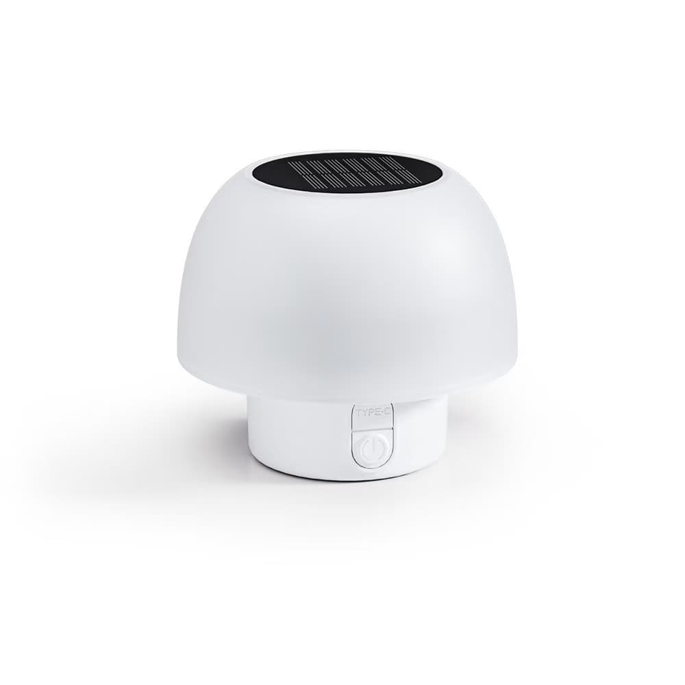 Solar Charging LED RGB Night Light Portable Bedside Lamp ABS+PC Type-C Rechargeable Mushroom Shape Camping Home