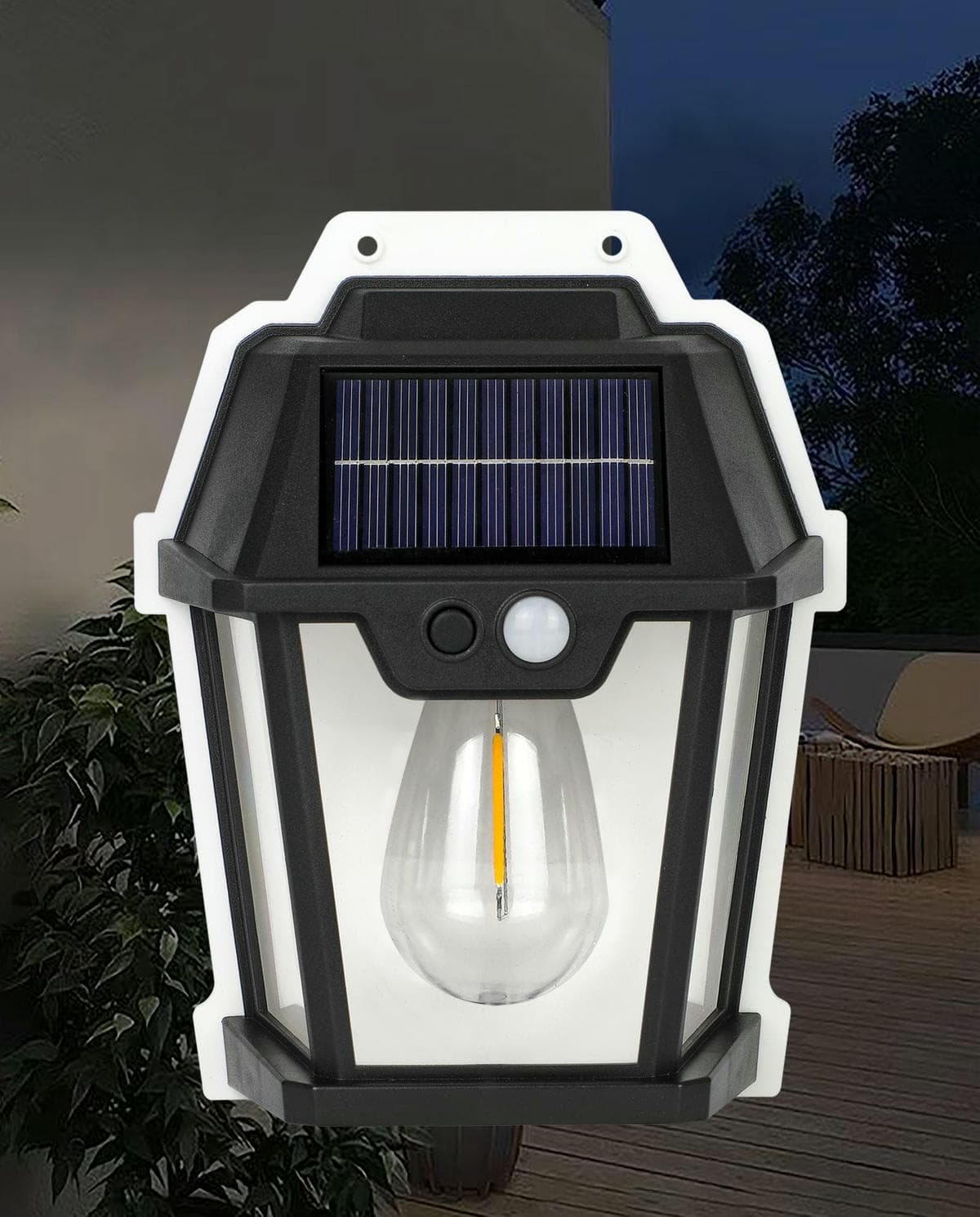 Wholesale Factory LED Solar Garden Wall Light COB Motion Sensor IP44 Waterproof Outdoor Villa Patio Small House Shape 3000K Warm
