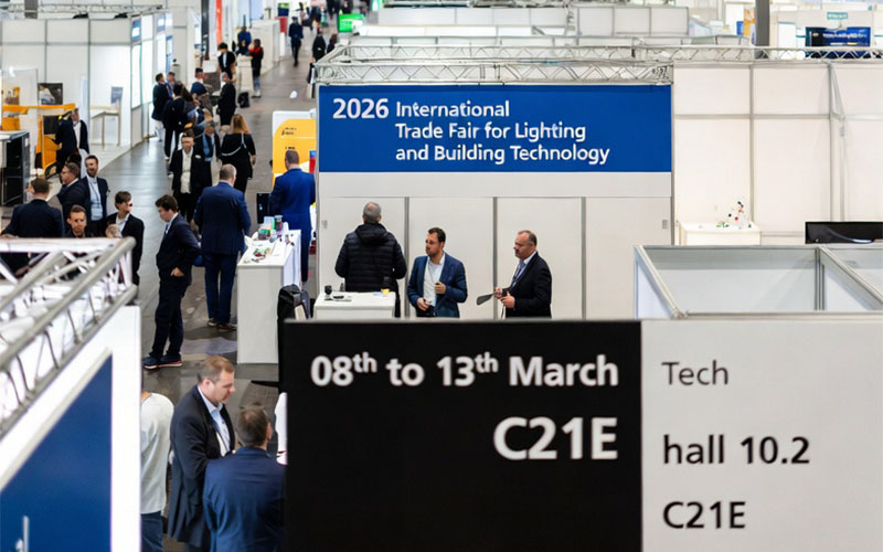 2026 International Trade Fair for Lighting and Building Technology from 08th to13th March in Messe Frankfurt, Germany，Booth number: 10.2 C21E
