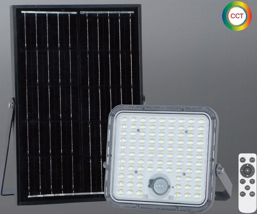 Solar Flood Light With PIR Remote Control 3CCT