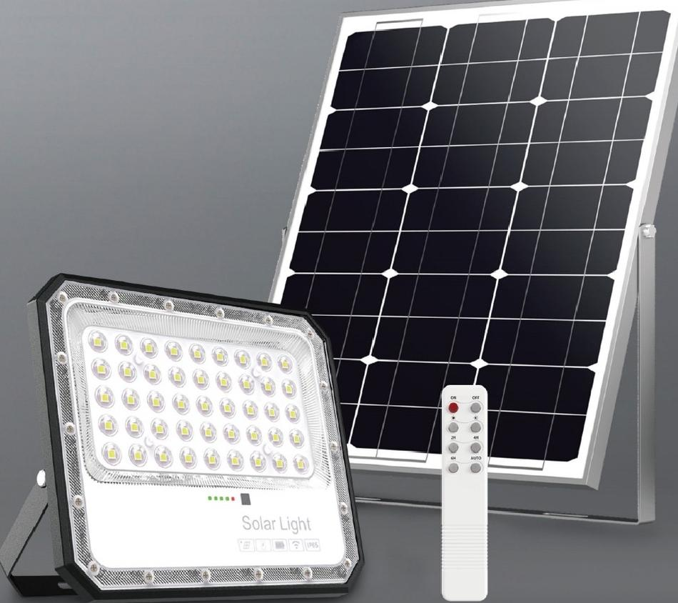 200W IP65 Solar Flood Light  Remote Control  Highlight 2700LM