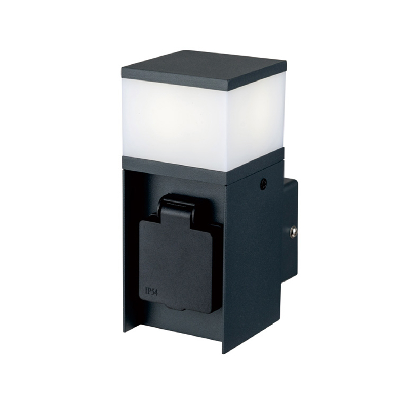 stainless steel+plastic   IP44 garden socket with one sockets