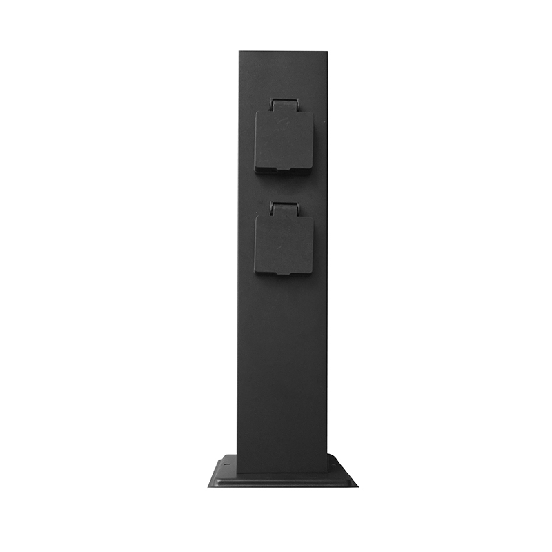 stainless steel+plastic   IP44 garden socket with 4 sockets