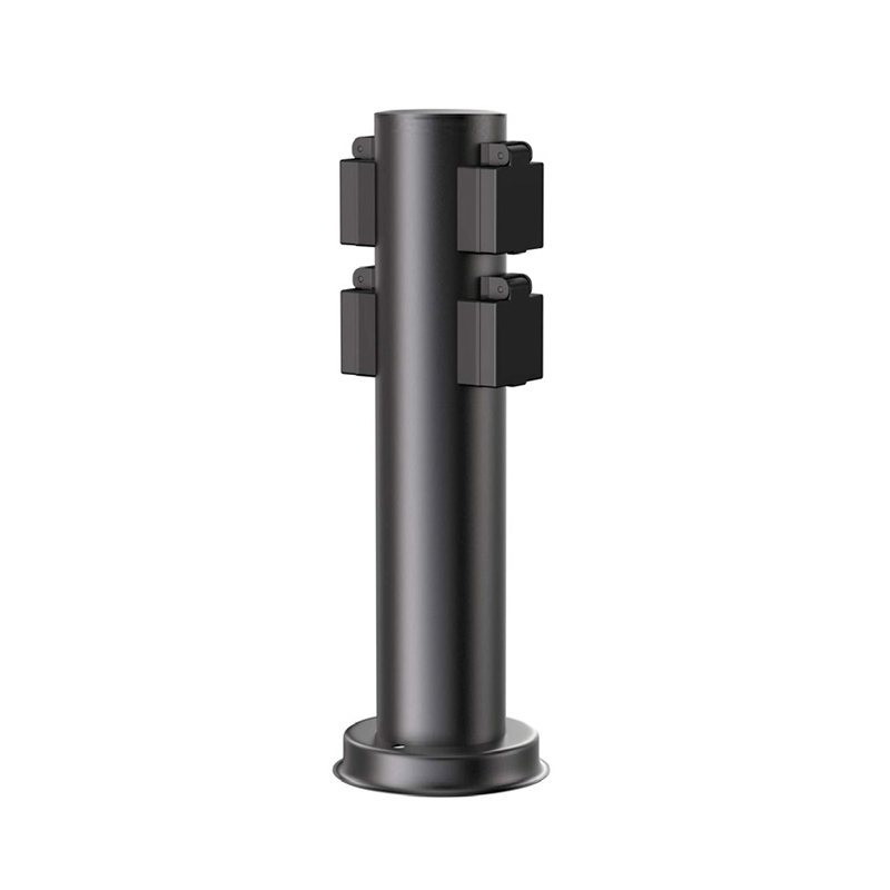 stainless steel+plastic   IP44 garden socket with 4 sockets