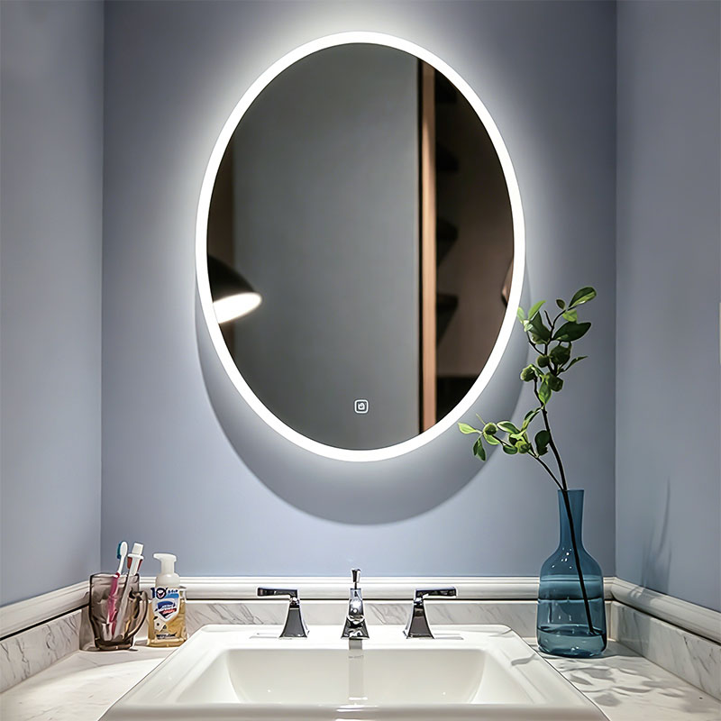 LED Mirror Light Anodized aluminum back frame 4/5 mm copper free mirror
