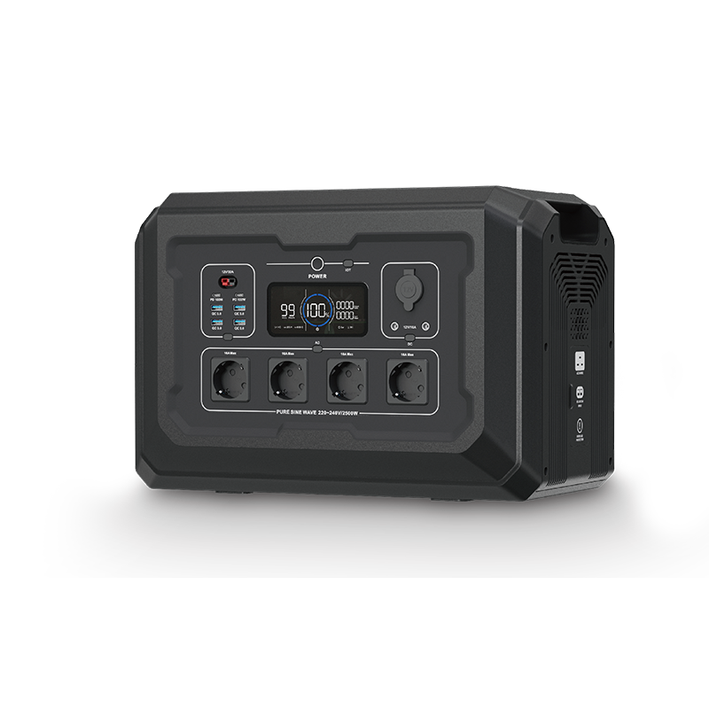 2500W Power Station Supports UPS function 2048Wh LiFePO4 Battery Solar MPPT Controller Cigar Lighter for Phone Car Power Source
