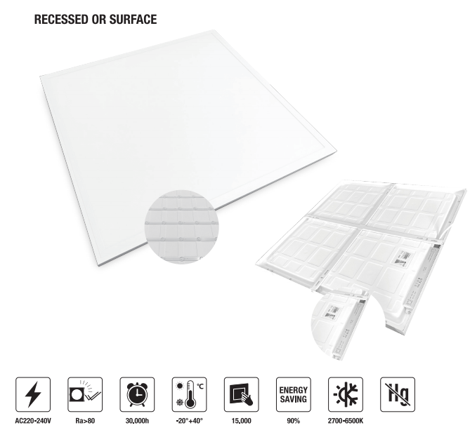 LED-PA6060-40W LED Panel Light