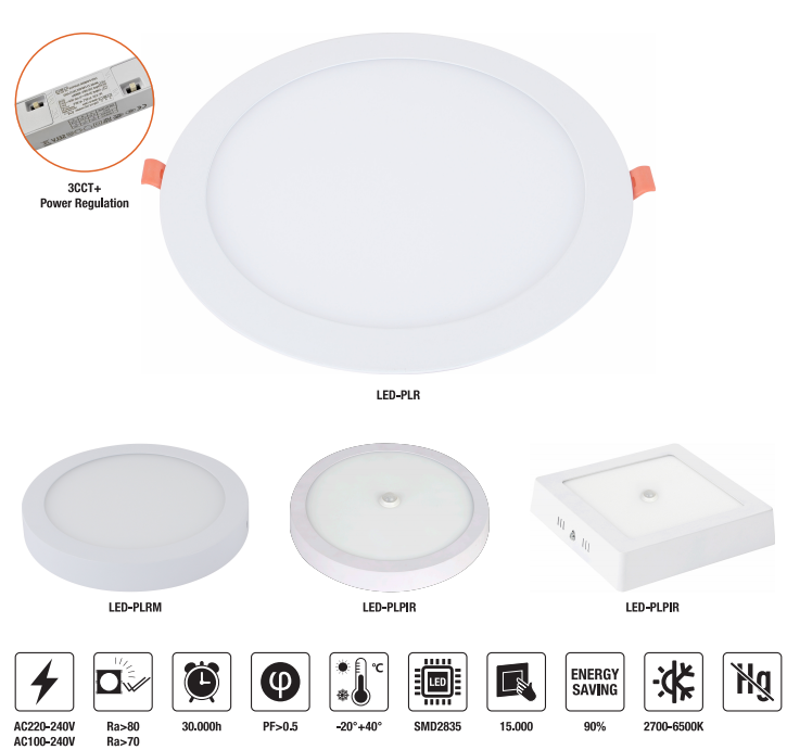 LED-PLR-9W LED Slim Panel Light
