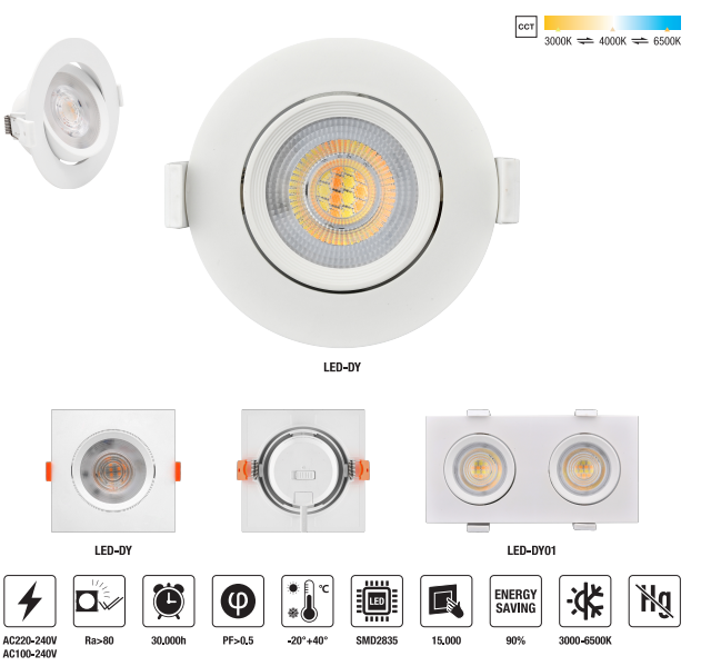 LED-DY-5W-CCT LED Down Light