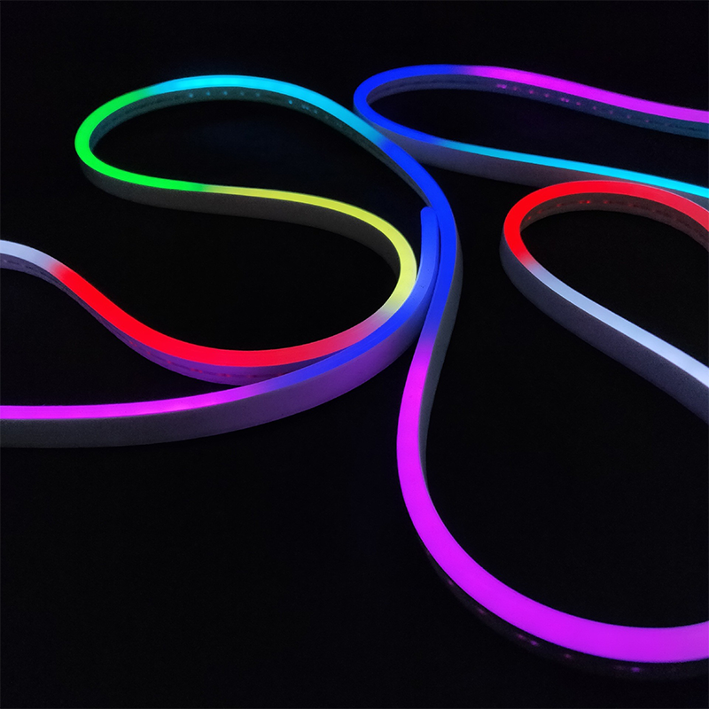 DC12/24V MODIFIED SILICONE NEON STRIP LIGHT LOW VOLTAGE 9W IP65 SMD2835 RED/GREEN/YELLOW/PINK CE/RoHS CRI80 single row
