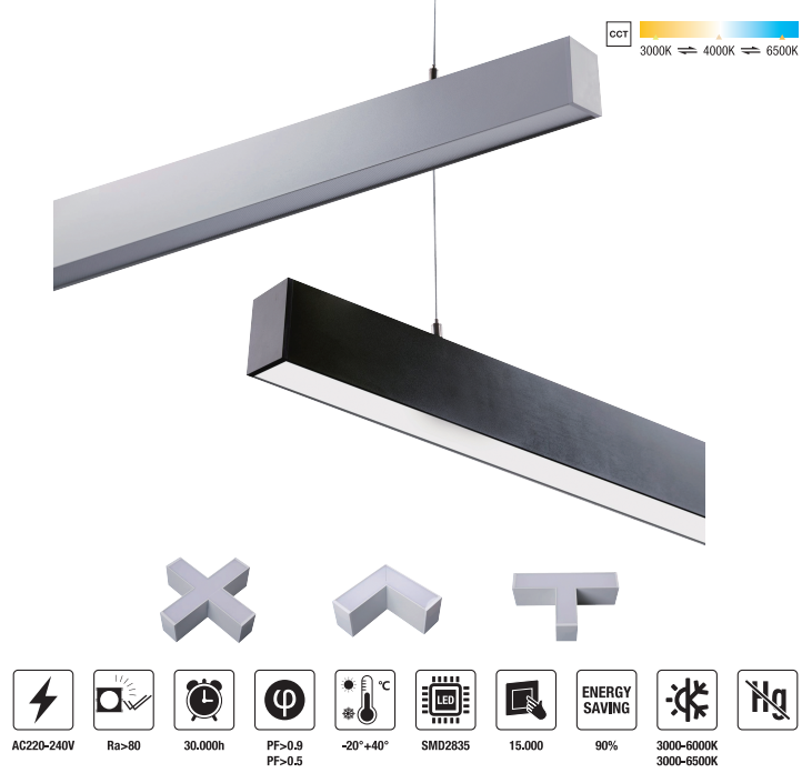 LED-5075-L LED Office Light AC220-240V 660LM±10%