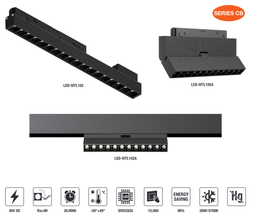 LED-MTL102A-6W LED Linear Track Light