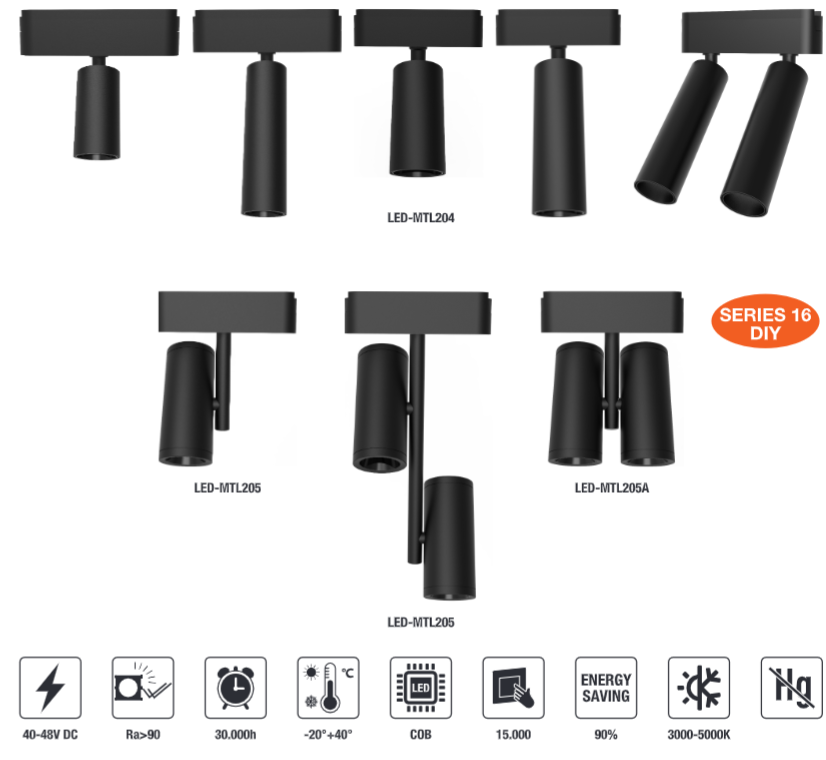 LED-MTL205-8W LED Linear Track Light