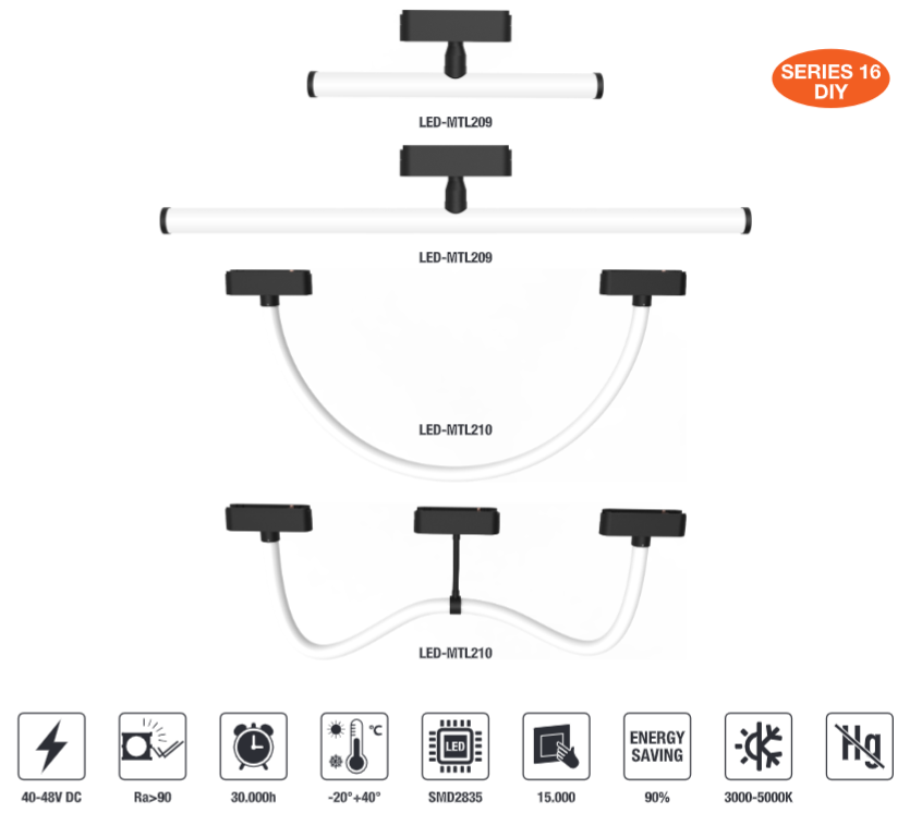 LED-MTL210-36W LED Magnetic Track Light