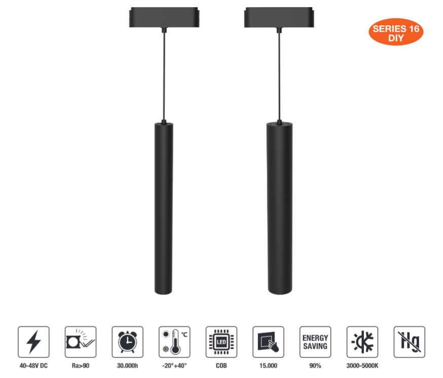 LED-MTL208-7W LED Magnetic Track Light
