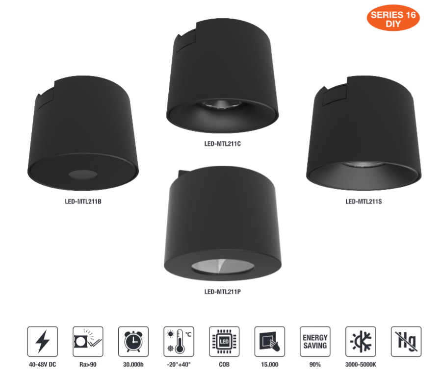 LED-MTL211C-8W LED Magnetic Track Light