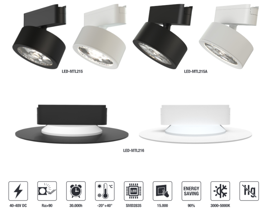 LED-MTL216-3W LED Magnetic Track Light