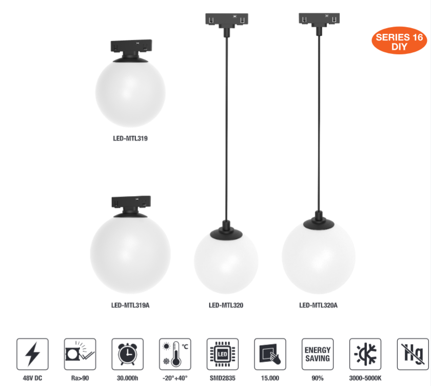 LED-MTL320-3W LED Magnetic Track Light