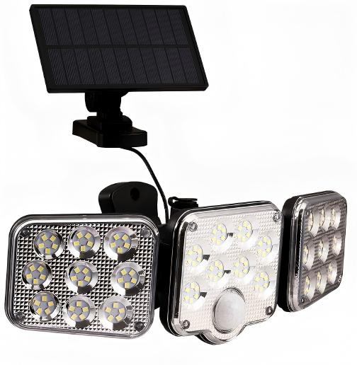 LED solar wall light IP44 2.4ah battery garden garage passage corridor