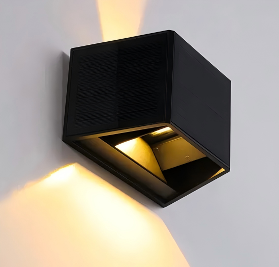 solar wall light garden IP44 3000K upwards downwards light