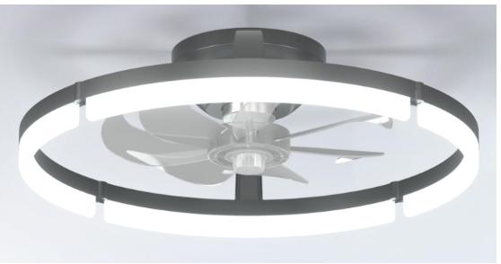 20'' bedroom ceiling fan light
