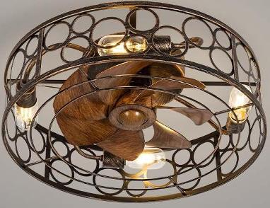 20'' bedroom ceiling fan light