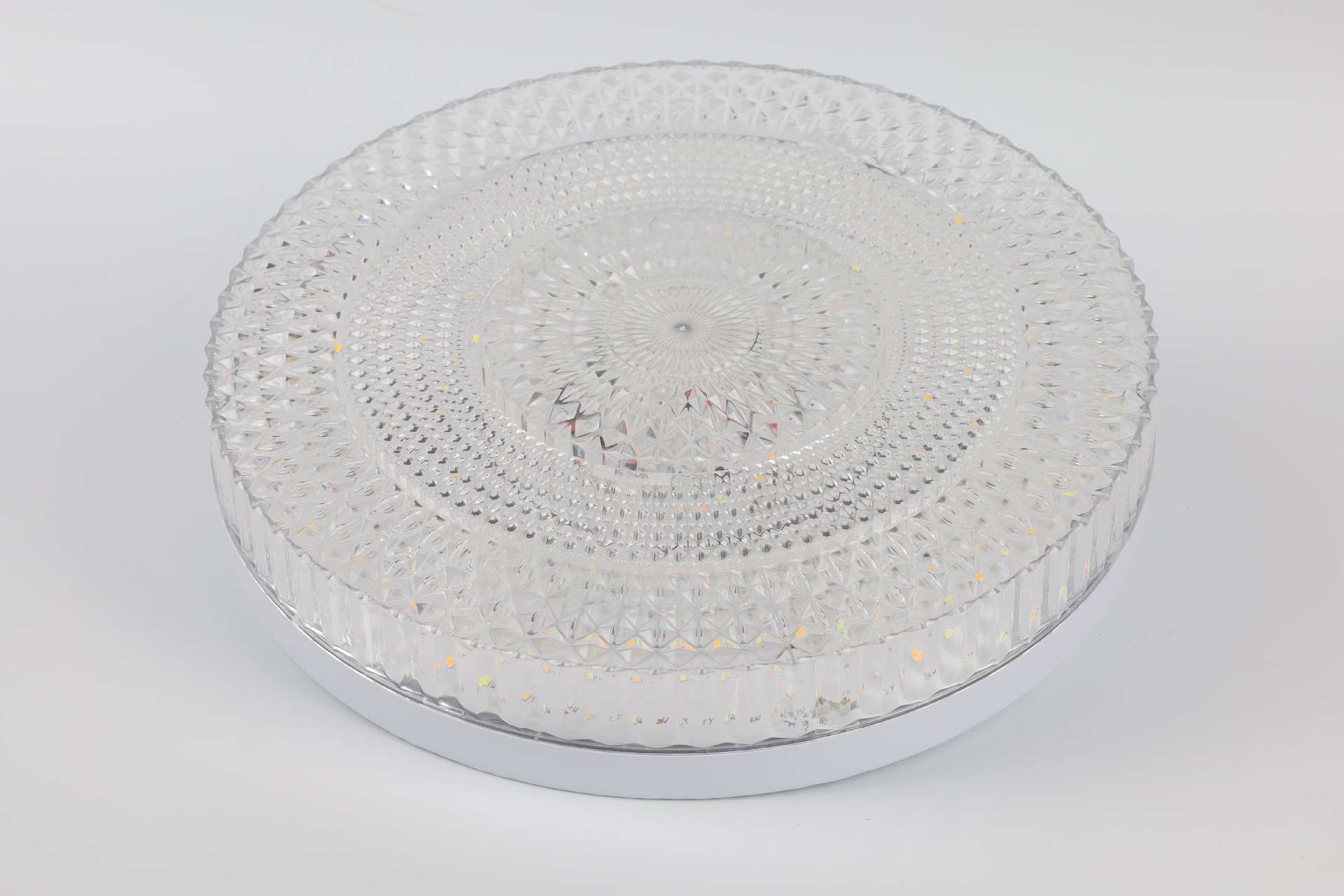 Foldable Crystal Ceiling Light Retractable Multi Tier Prismatic Shade Bright Even Light Bedroom Living Room Modern